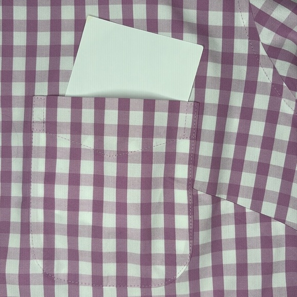 Vintage L.L Bean Purple Plaid Wrinkle Free Women's Top - Picture 4 of 11